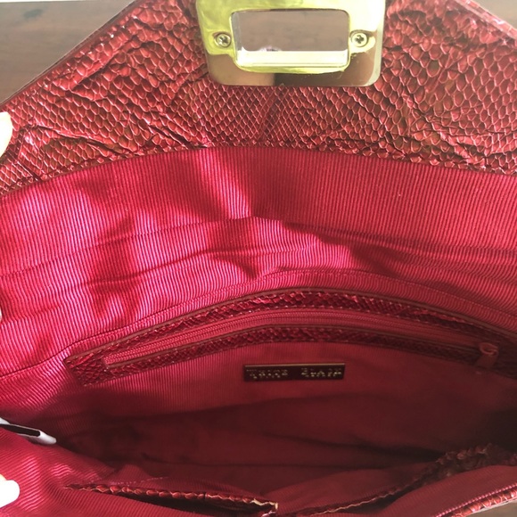 WHBM red patent envelope clutch - Picture 6 of 8